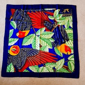 Vintage Hermes Parrot Scarf